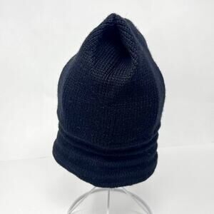 00s WIGWAM Vintage Black Wool Knit Lined Beanie